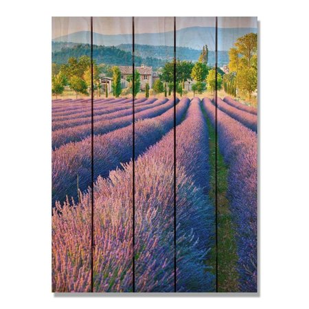RICKIS RUGS 28 x 36 in. French Lavender Inside & Outside Cedar Wall Art RI2564475